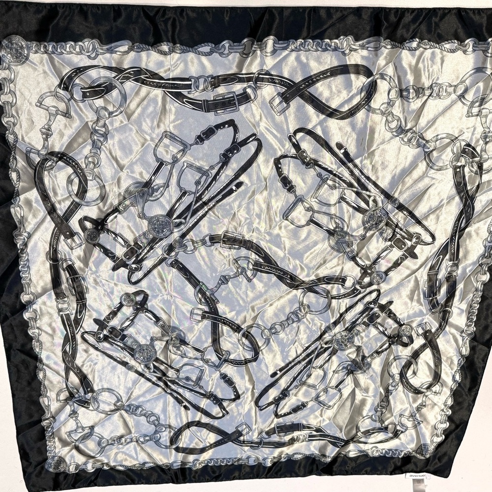 Avenue Black and Silver Scarf